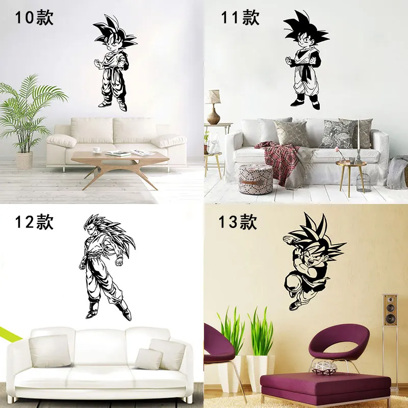 Dragon Ball стикер на стену Сунь Укун аниме наклейка в японском стиле манга настенная Водонепроницаемая Автомобильная наклейка для спальни декоративная стена St