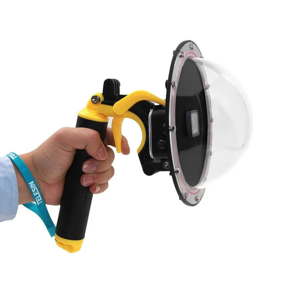 6 &quotGo Pro 4 Дайвинг купол порт/водонепроницаемый чехол Корпус + триггер и ручка для