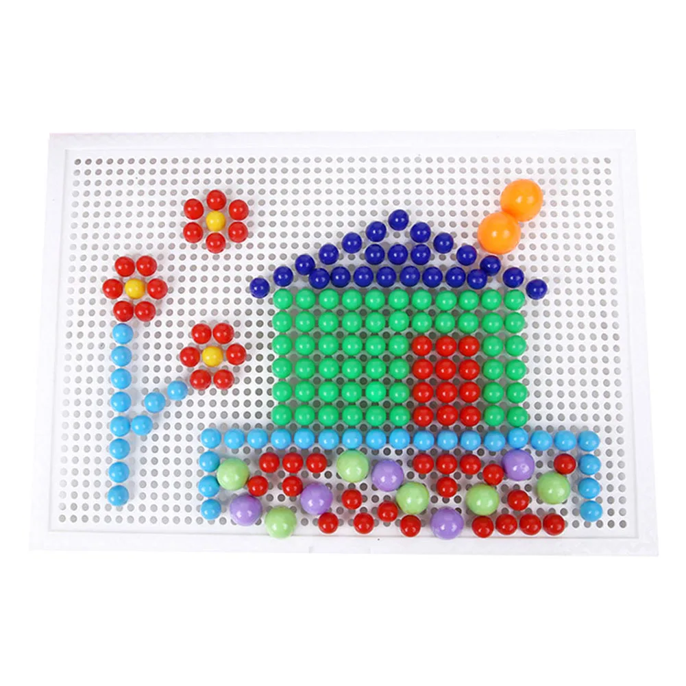 

New 376pcs Mosaic Mushroom Nail Kit Puzzle Toys Kids Children Birthday Gifts