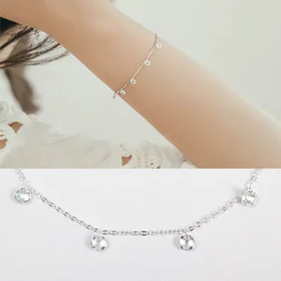 2019 Luxury 100% Pure 925 Sterling Silver Fashion Women's Jewelry Double Layer Beads Bracelet For Gift Girls Lady | Украшения и