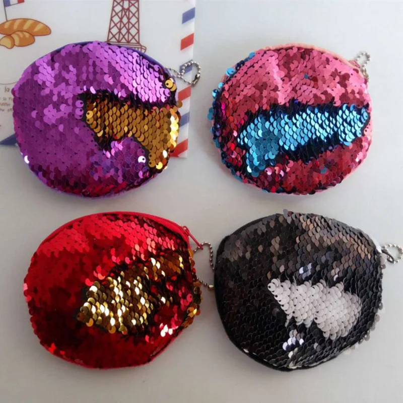 1 Pcs Women Lady Girl Wallet Purse Bag Sequin Zipper Fashion For Money Coin Keys Cards BS88 | Багаж и сумки