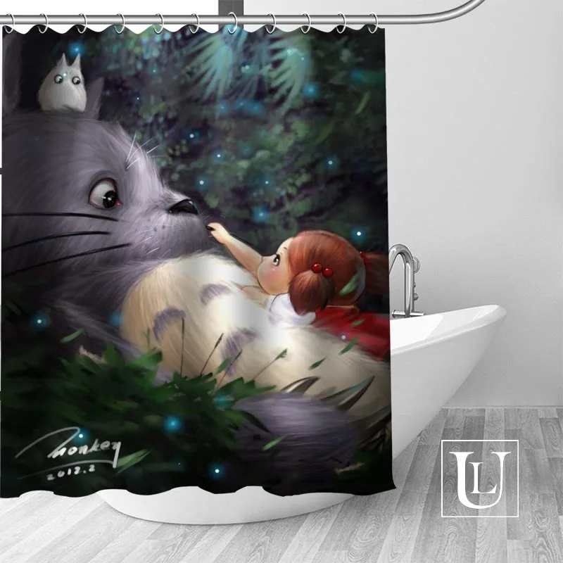 Индивидуальная занавеска My Neighbor Totoro новая Большая для душа из полиэстера в