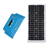 painel solar fotovoltaico 12v 20w mono off grid solar energy system solar controller 10a 12v24v pwm z bracket 1m pv cable