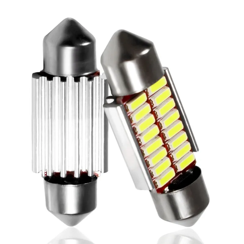 2 шт. гирлянда 31 мм 36 39 42 Светодиодная лампа C5W C10W супер яркая 4014 SMD Canbus без ошибок