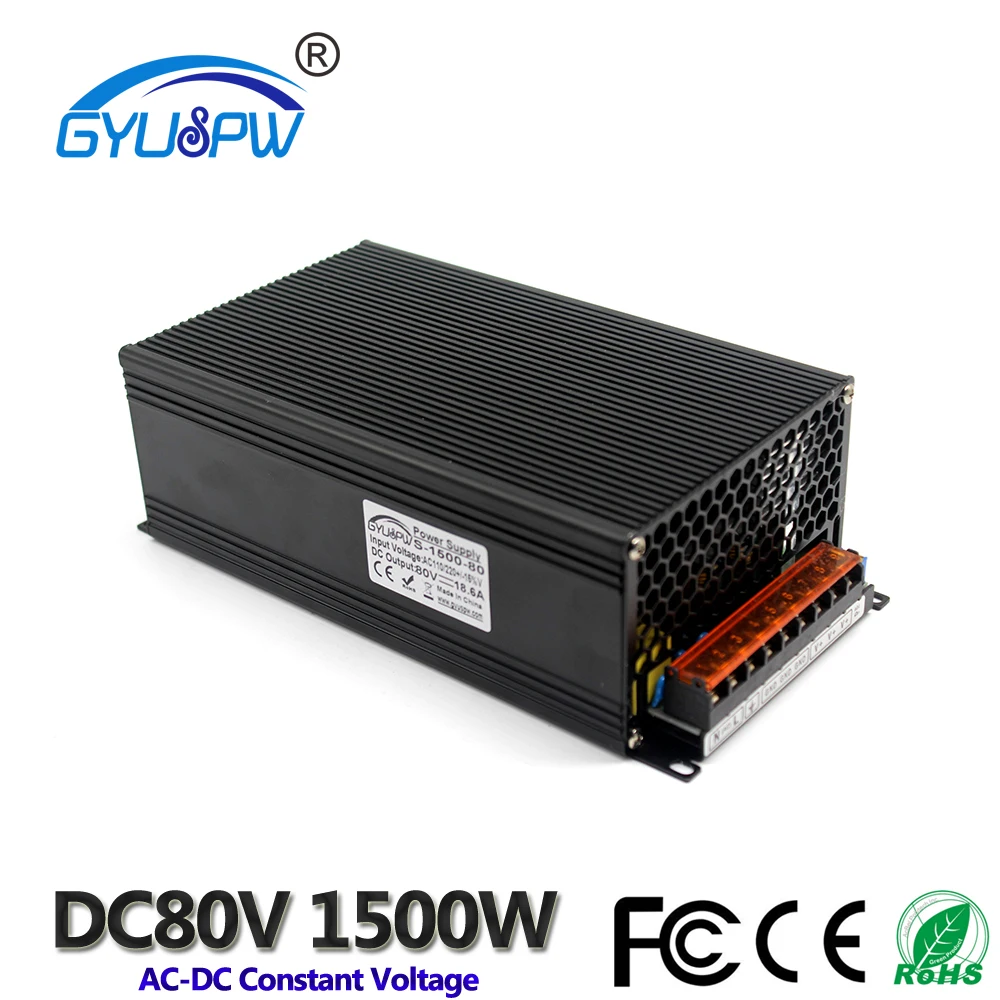 Универсальный источник питания DC 80V 18.6A 1500W Драйвер светильник трансформатор 110V