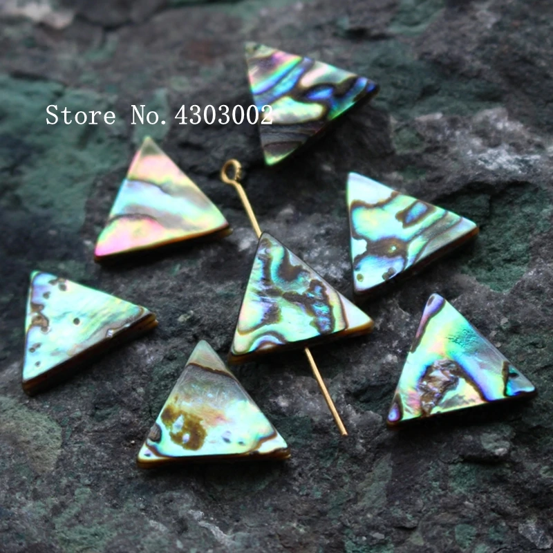

50pcs/lot 17mm Natural Triangle Abalone Mother of Pearl shell for DIY Jewelry Triangle Abalone MOP Pearl shell For Earrings