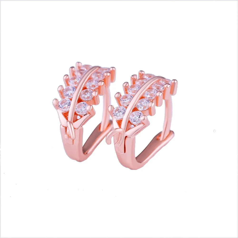 Rose Gold Juya серьги женские ювелирные изделия фурнитура золото/серебро рычаг назад серьги крюк застежка аксессуары для креативных ювелирных изделий серьги - Цвет: Rose Gold