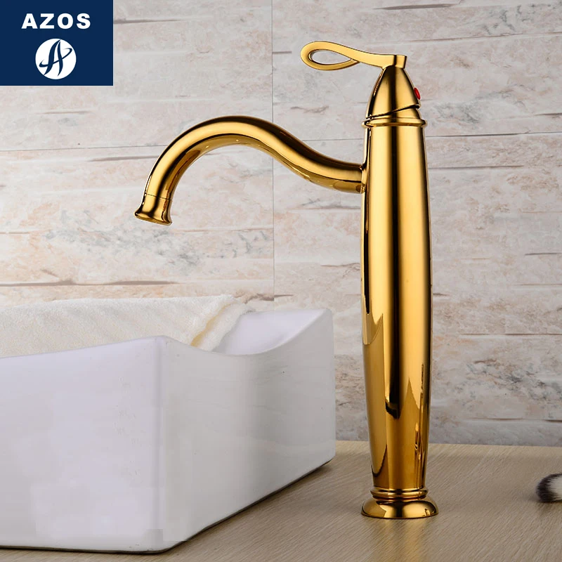 Смеситель для раковины Azos мягкая раковина латунный Белый Переключатель холодной