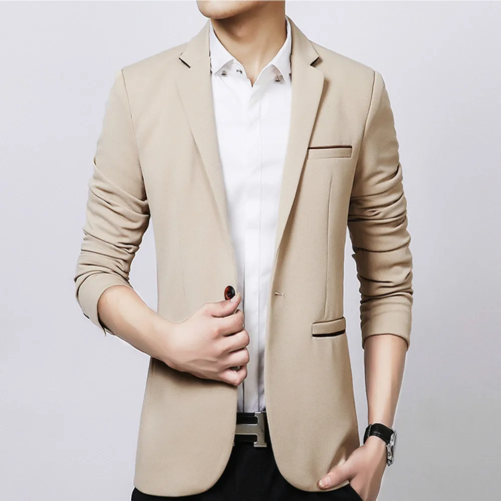 2017 Корейская версия нового модного повседневного маленького костюма мужской