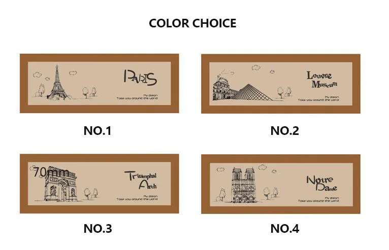 Винтажный Деревянный чехол для карандашей с изображением Парижской башни