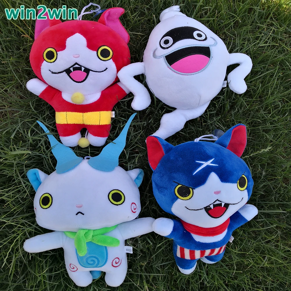 Yo kai Yokai плюшевые часы 20 см Kawaii Komasan Whisper Blue/Red Jibanyan игрушки мягкие животные кукла