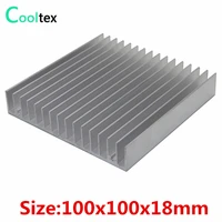 10pcs 100x100x18mm aluminum heatsink for chip ram led ic integrated circuit heat sink radiator cooler cooling