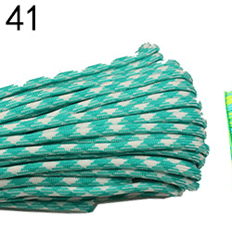 Color 41 Новинка 550 Паракорд парашютный шнур шнурок веревка для палатки Spec Тип 31 м(100 футов)/4 мм Паракорд для походов кемпинга 99 цветов - Цвет: Color 41