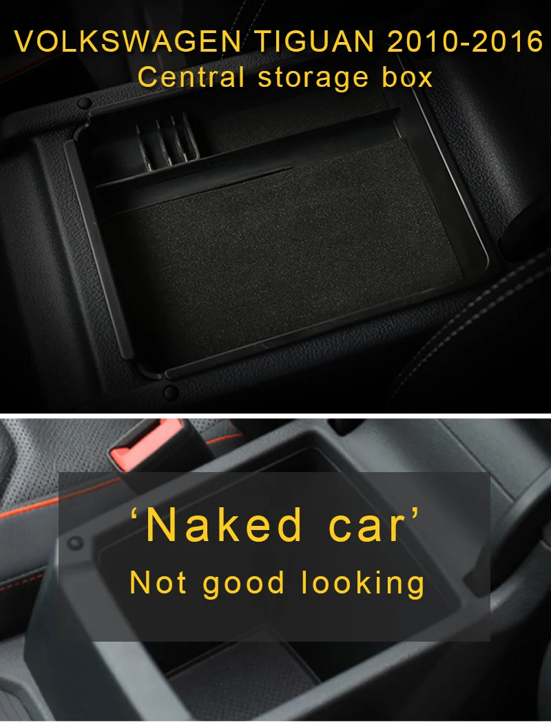 CARMANGO для VW Volkswagen Tiguan 2010- автомобильный Стайлинг подлокотник организации хранения Коробка органайзер чехол аксессуар для интерьера