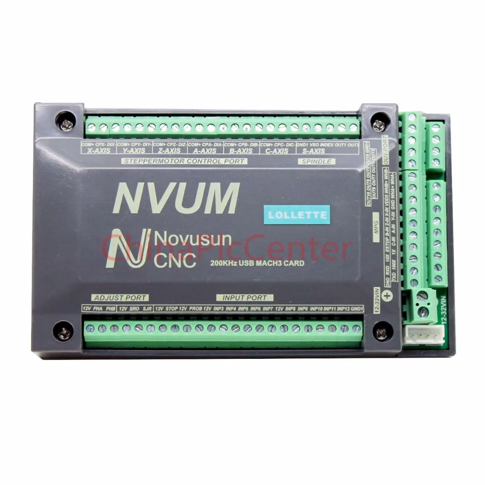 NVUM Новый 3 axis Mach3 CNC контроллер движения USB карта 300 кГц Breakout Board интерфейс