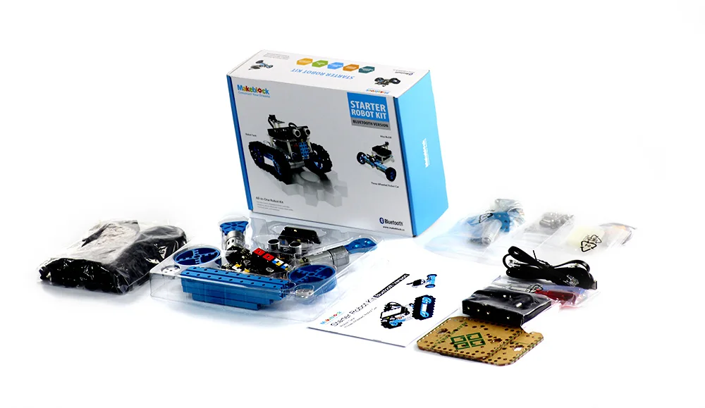 Комплект для самостоятельной сборки Makeblock Arduino робот стартовый комплект синий