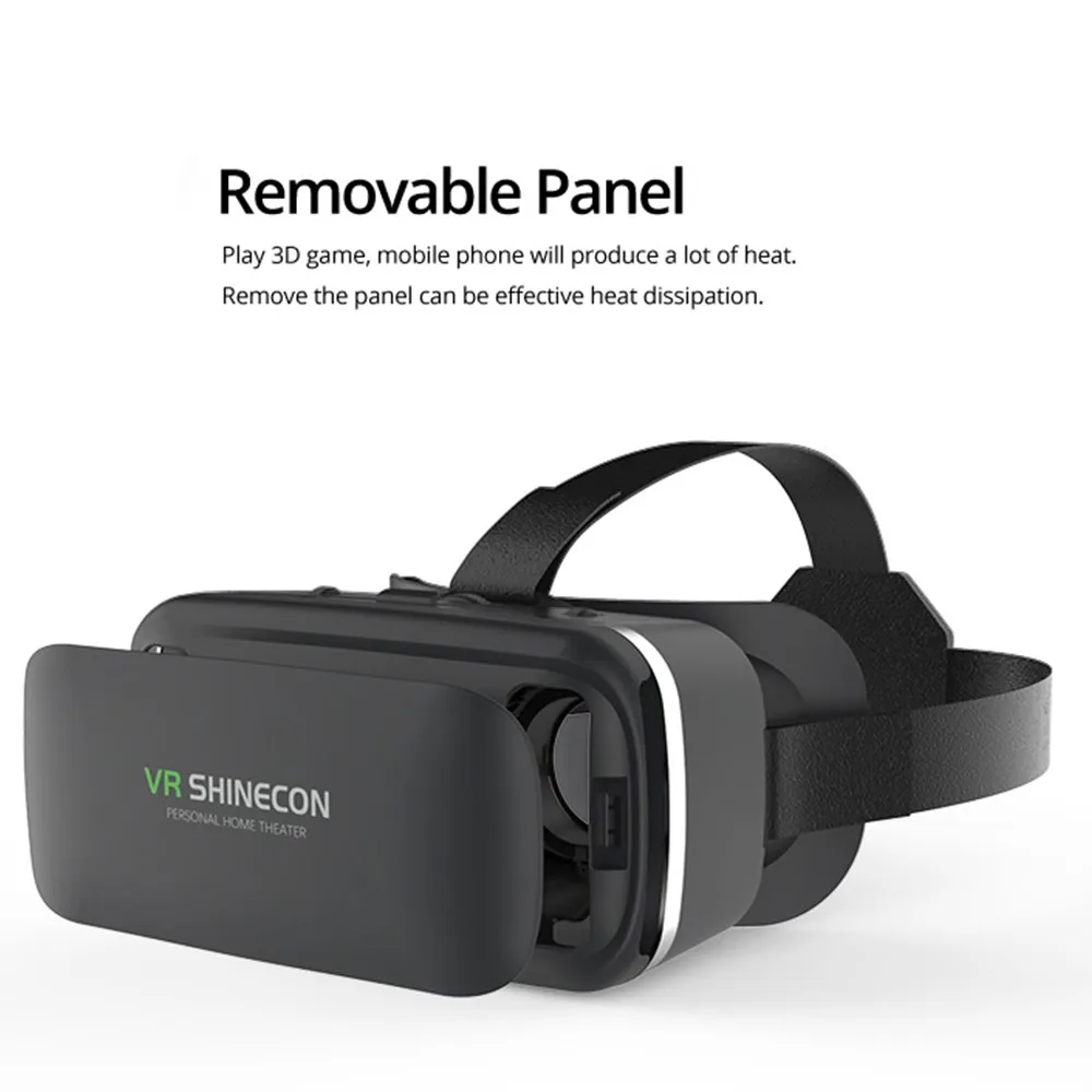 original vr shinecon 60 realidad virtual be 3d gafas cartn casco para 40 63 pulgadas smartphone con cont free global shipping