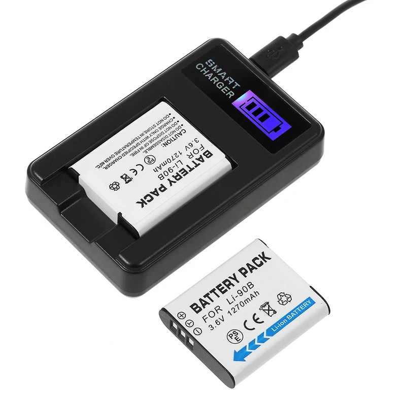 Аккумулятор для фотоаппарата с ЖК дисплеем и USB зарядным устройством|Цифровые