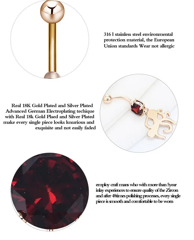 Cxwind кубический цирконий Stingray Осьминог падение живота кольцо для пирсинга пупка