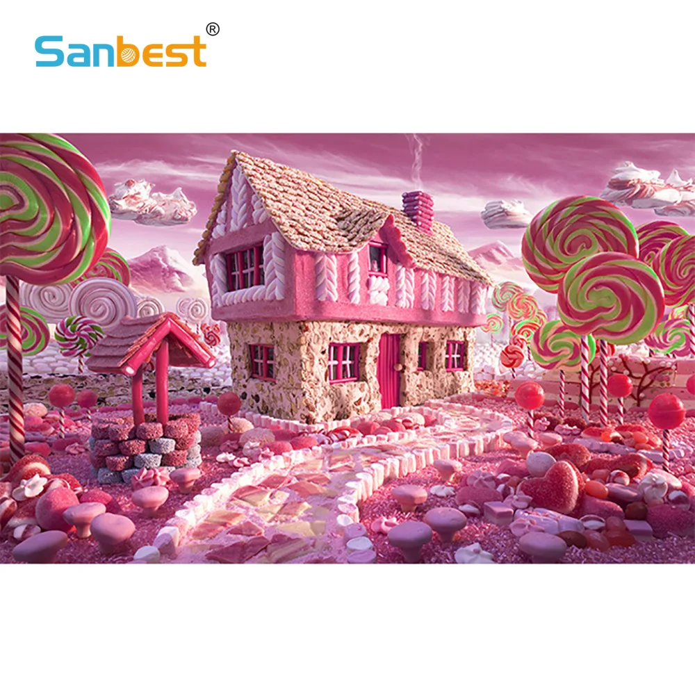 Sanbest розовый DIY алмазная живопись на заказ специальная Алмазная вышивка конфеты