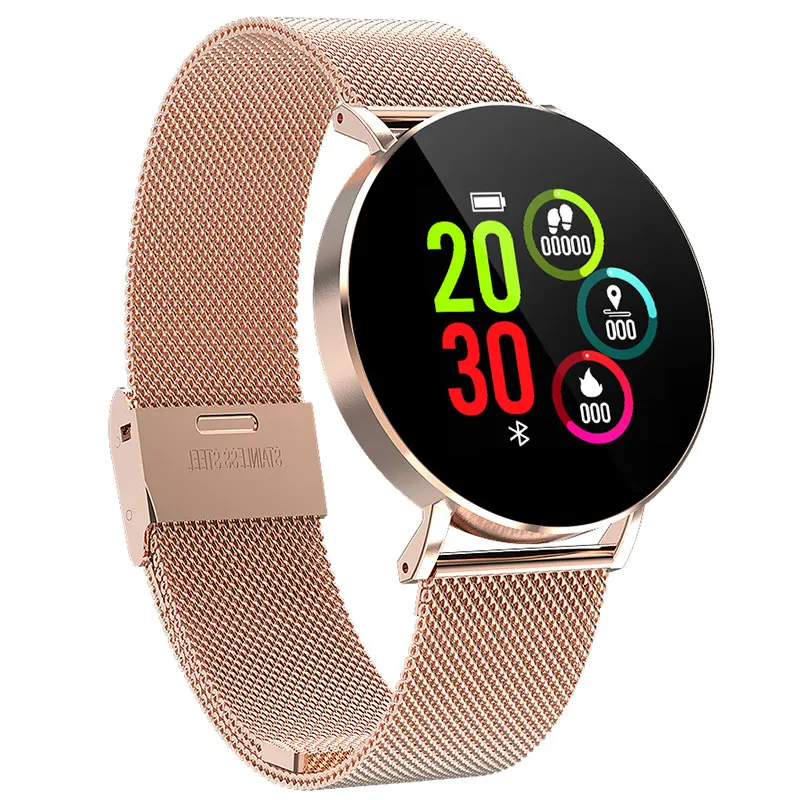Женские Смарт-часы android IOS IP68 Водонепроницаемые Смарт-часы женские роскошные часы из нержавеющей стали женские часы relogio inteligente