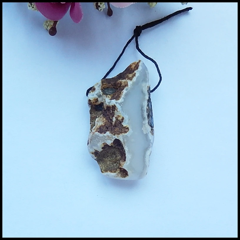 Semi-precious stones Jewelry accessories birthday gift Agate fashion women jewelry Pendant Bead 51X27x7mm 28.8g | Украшения и