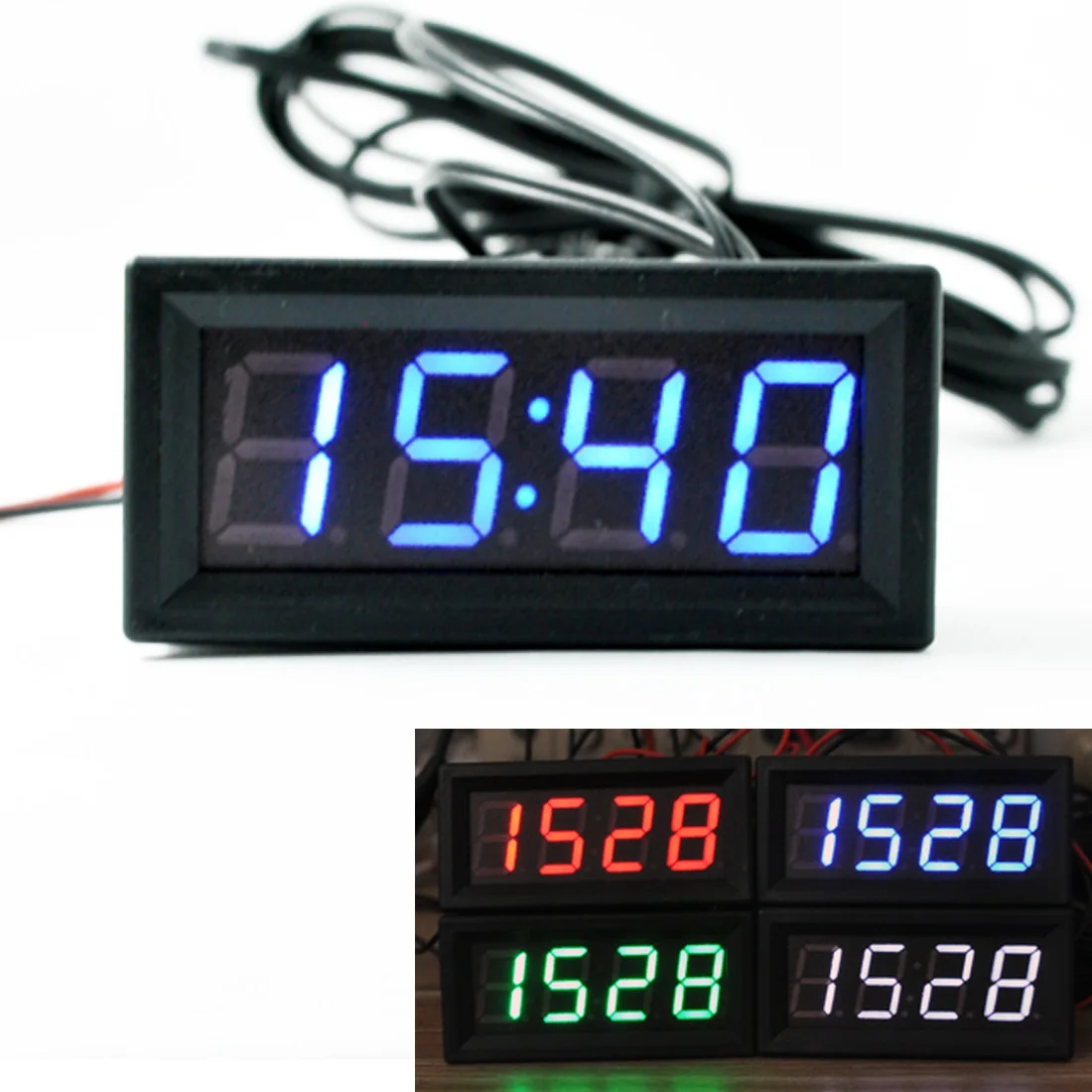 3 в 1 DC 12 В DIY Многофункциональные Высокоточные Часы внутри и снаружи автомобиля