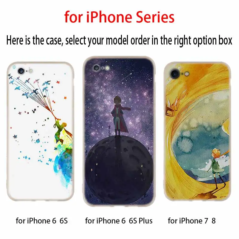 Чехол для телефона iPhone 11 Pro X XS Max XR 6 7 8 Plus 5 4S SE Little Prince Акварельная сумка Funda etui bumper