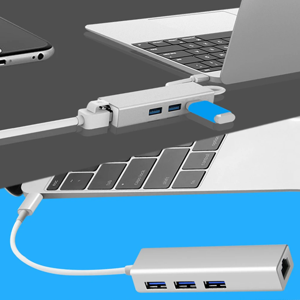 Новый USB Type C 3 1 к RJ45 Gigabit Ethernet LAN провода портовый 0 концентратор конвертер|USB-хабы| |