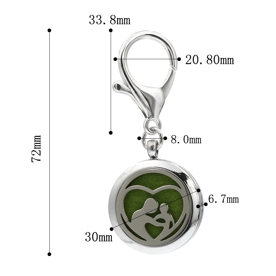 Ароматический масляный диффузор с застежкой карабином 5 шт.|tree of life keychain|keychain treetree
