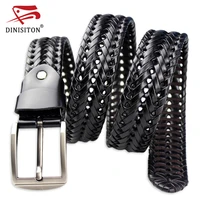 dinisiton braided leather belt for mens belts 4 0cm width luxury genuine leather cow straps hand knitted designer strap bz201