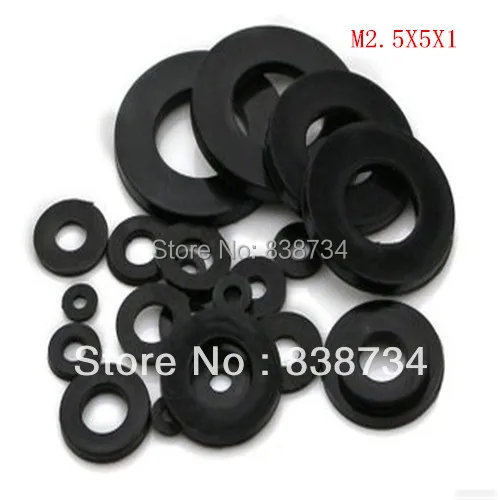 

1000pcs m2.5*5*1 black nylon flat washer