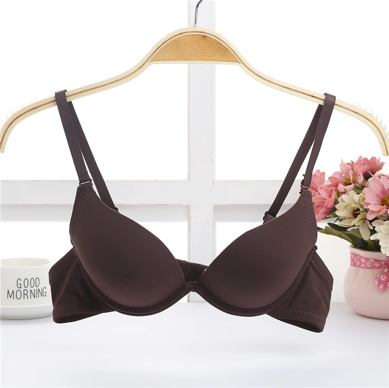 push up girls bras 3/4 Бесшовные бюстгальтеры пуш-ап для молодых девушек, Невидимые Регулируемые сзади, красивое нижнее белье для студентов, Сексуальные Бесшовные бюстгальтеры с мягкими чашечками - Цвет: push up girls bras