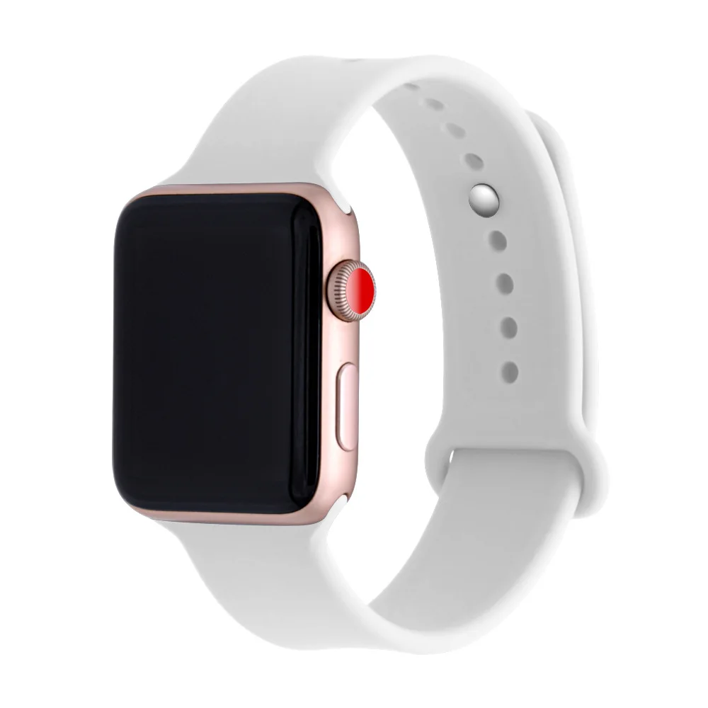 Ремешок для iWatch 38 мм 4 44 мм серия 4 3 2 1 ремешок силиконовый браслет для Apple Watch 42 мм 40 мм силиконовые женские ремни