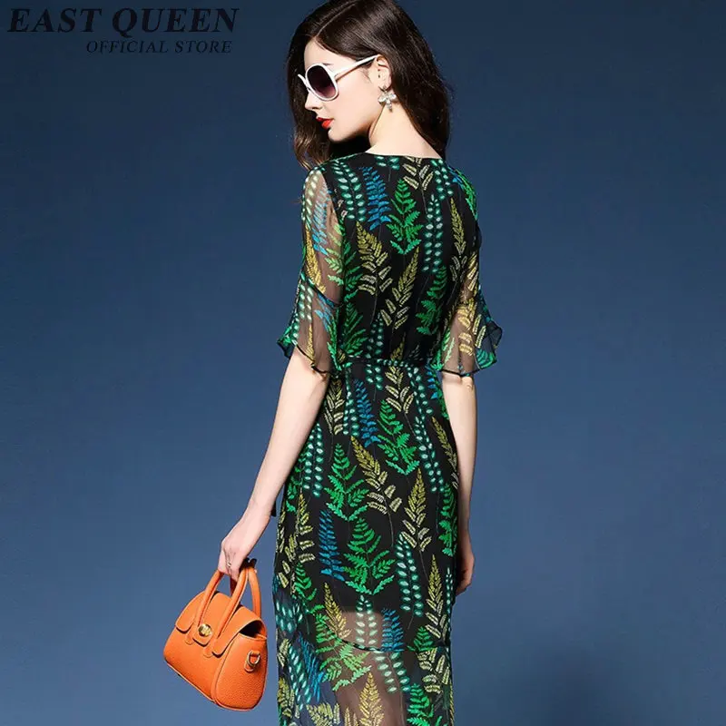 

Vintage floral print hippie style dresses v-neck boho chic dresses summer woman gauzy tunic beach dress Vestidos KK941 HQ