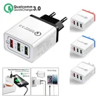 Адаптер быстрой зарядки USB с 3 отверстиями, 18 Вт, 3,02,0, штепсельная вилка европейского стандарта для Lenovo zuk z2z1proZTE axon 7z11 minisLeeco le 2
