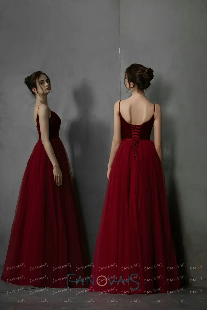 "Бордовые вечерние платья бархат Tulle выпускного вечера vestidos de fiesta de noche вечернее платье abiye gece elbisesi "