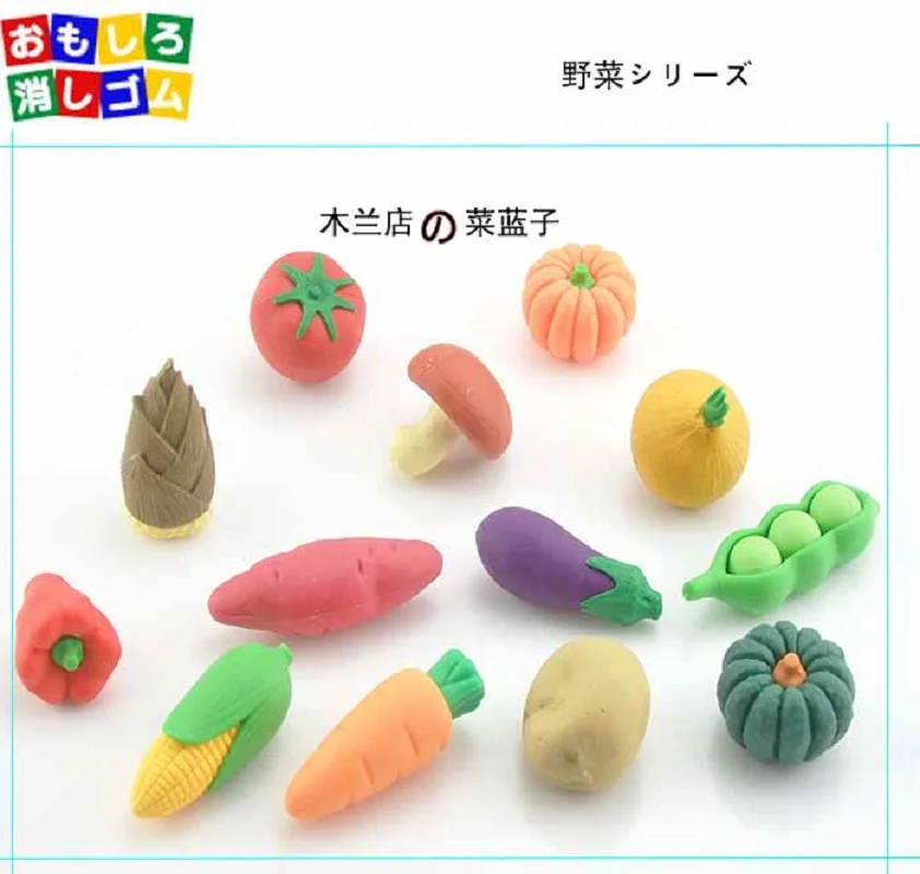 Japan Original IWAKO Eraser vegetables series eraser 3d rubber 8 units/lot