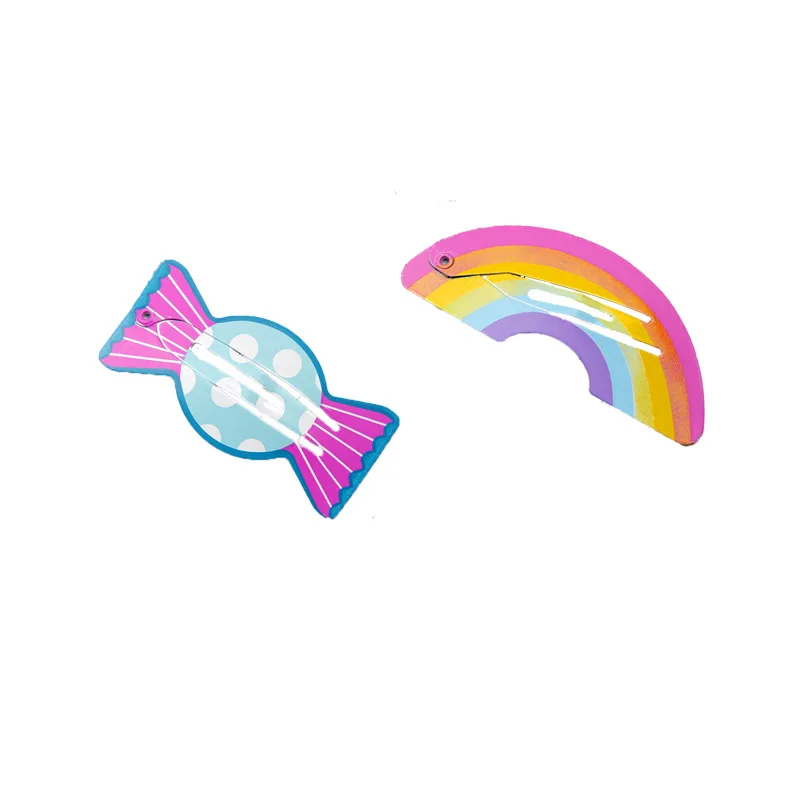 Милая заколка цветов радуги в японском и корейском стиле Детские милые заколки