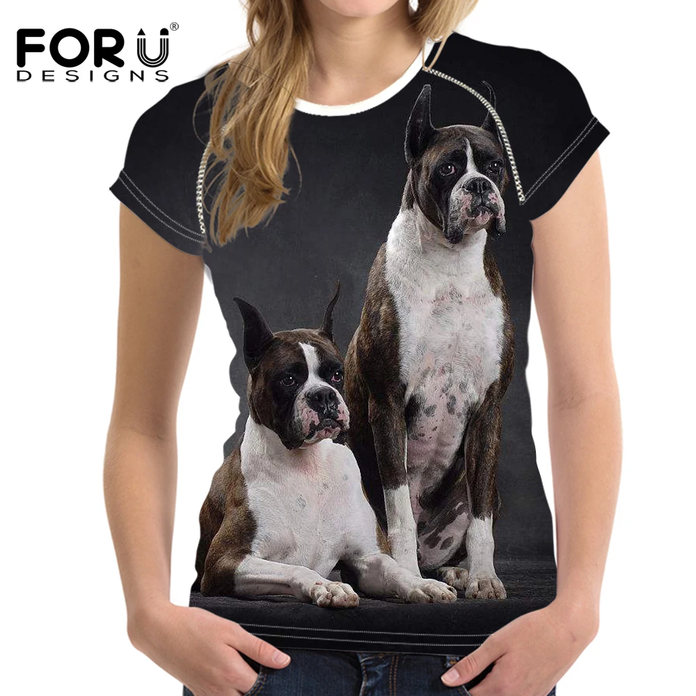 

FORUDESIGNS 3D Boxer Printed T Shirt Women Harajuku Short Sleeve Tee Shirt Femme for Females Fashion Clothing Customize T-shirt