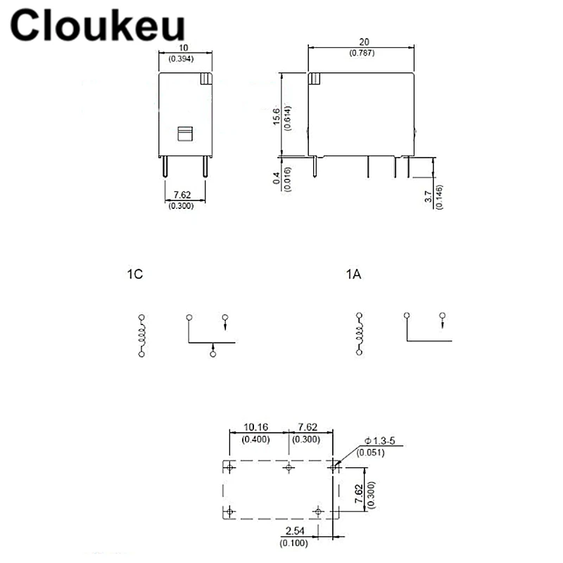 Реле DIP5 892 1CC C 12VDC 24VDC 5A 2 шт.|Реле| |