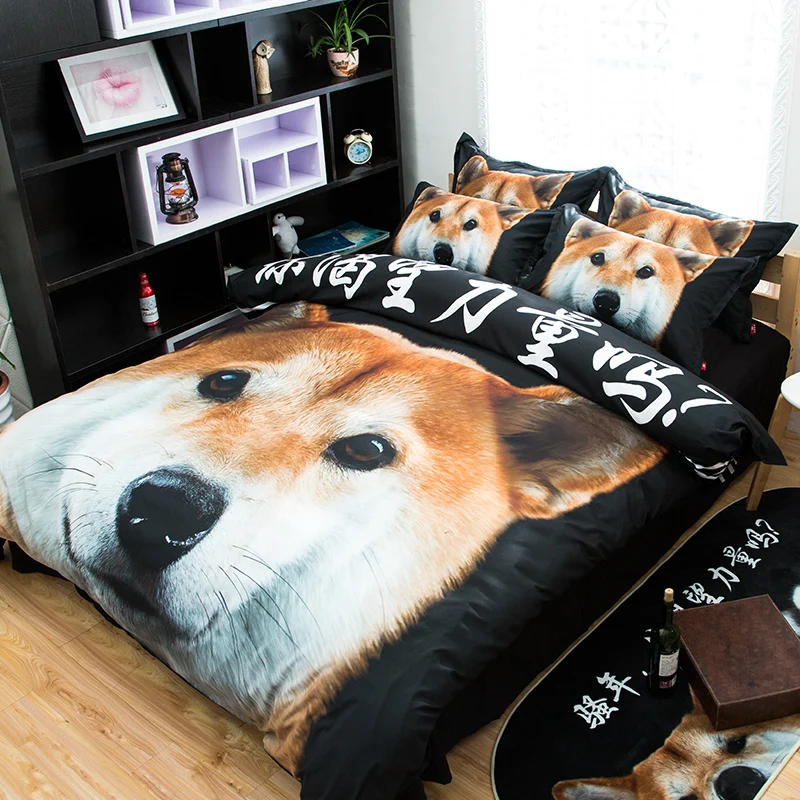 3 шт./4 шт. Комплект постельного белья с принтом Сиба ину|bed linen|duvet coverprint duvet cover |