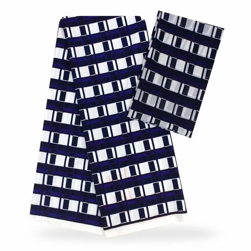 

promotion Latest satin silk fabric colorfast Nigrian design African wax pattern satin silk fabric for wedding 4+2yards/lot