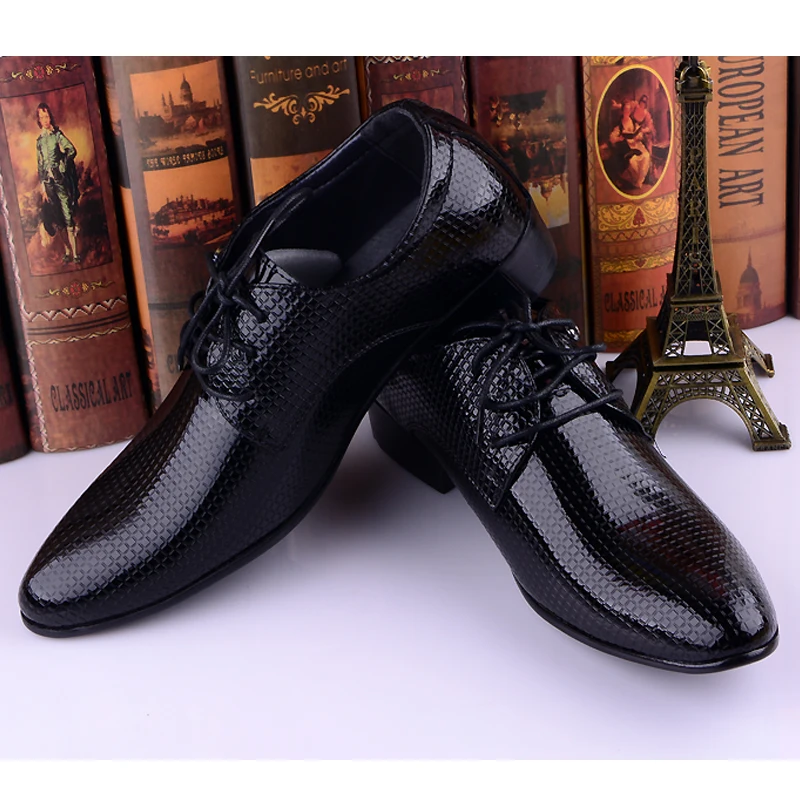 New 2016 Fashion Italian Style Men Dress Wedding Shoes Luxury Men's Business Oxfords Casual Flats Black Leather Derby | Обувь