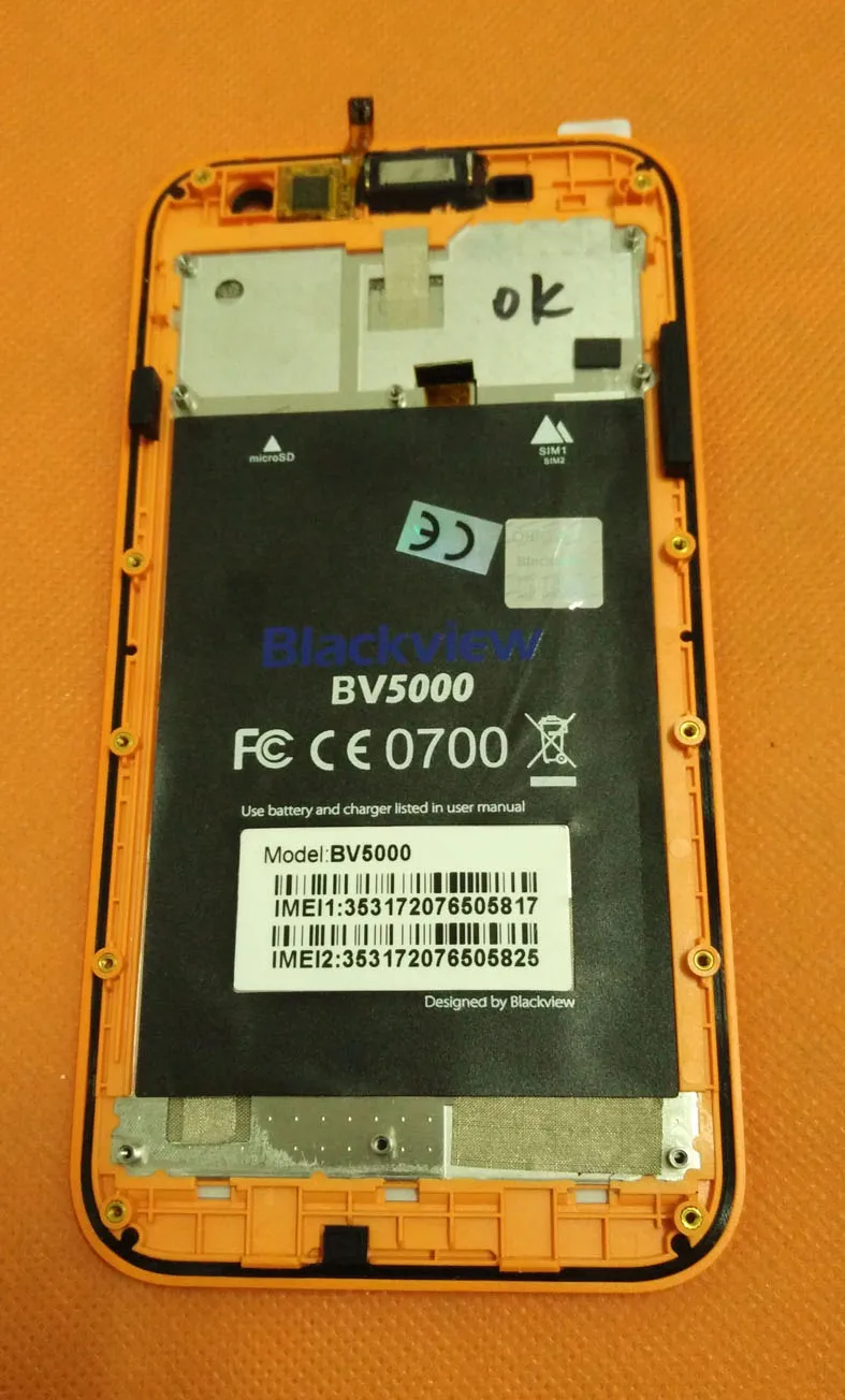 Старый оригинальный ЖК дисплей + сенсорный экран дигитайзер рамка для Blackview BV5000