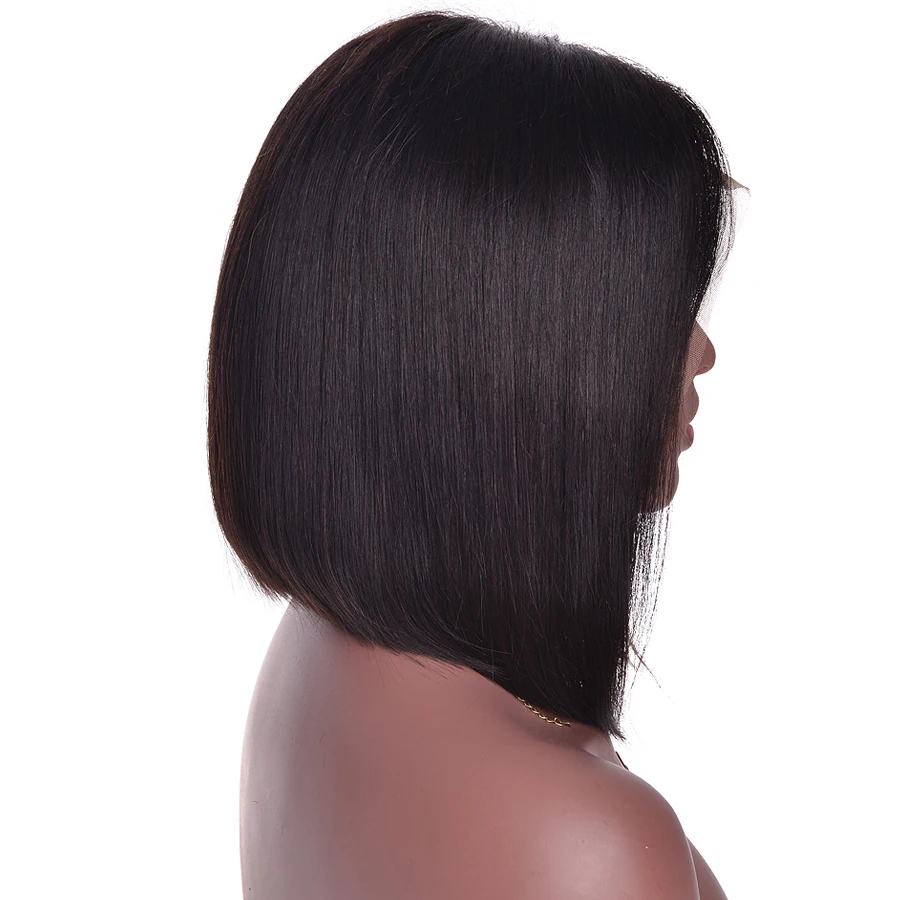 

Beyo 150% Short Human Hair Bob Wigs For Black Women Brazilian Straight Lace Front Wig 13X6 Lace Wig With Baby Hair Remy Hair