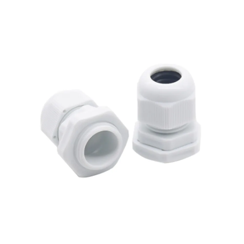 

10pcs IP68 PG7 for 3-6.5mm PG9 PG11 Wire Cable CE WhiteWaterproof Nylon Plastic Cable Gland Connector