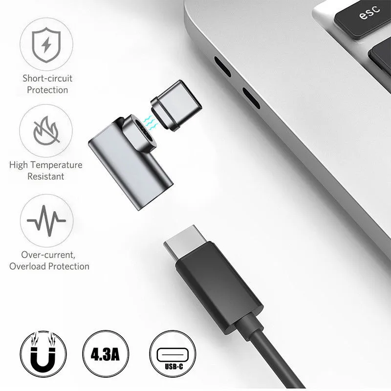 4.3A USB C Магнитный адаптер L Tip кабель преобразует в зарядный для Macbook Pro 2017/2016|usb c