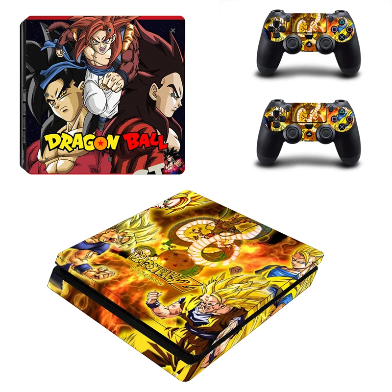 ARRKEO Dragon Ball Супер Saiyan виниловая наклейка PS4 тонкая кожа Наклейка для playstation 4 тонкая Консоль 2 шт. контроллеры светодиодный световой бар