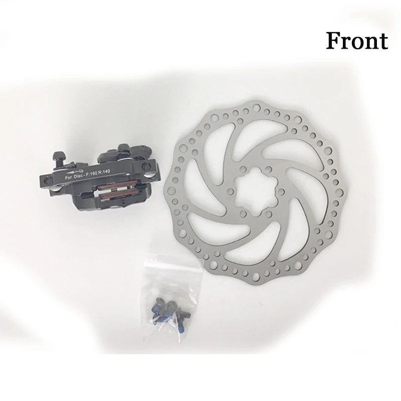 Front Cliper Rotor Общий набор дисковых тормозов для горного велосипеда, механический тормоз, тяговый дисковый тормоз, передний суппорт, задний суппорт 160 мм, набор кабелей - Цвет: Front Cliper Rotor